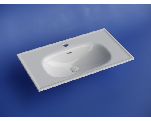 Раковина накладная Ceramicanova Сабо (Sabo) с отверстием под смеситель 800x460x130 белый