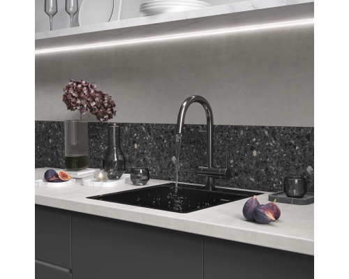 Кухонная мойка Reflexion Iseo RX2246BL оружейная сталь