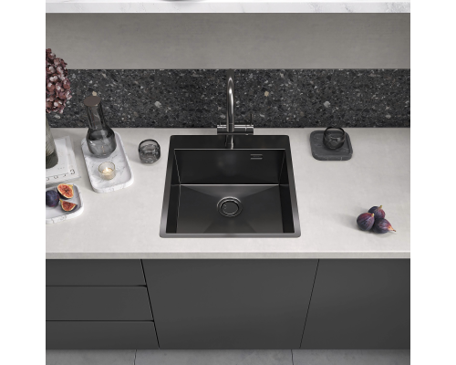 Кухонная мойка Reflexion Iseo RX2246BL оружейная сталь