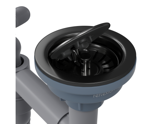 Кухонная мойка Reflexion Iseo RX2246BL оружейная сталь