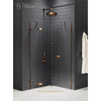 Душевое ограждение NEW TRENDY AVEXA COPPER BRUSHED L 90x90x200 медь