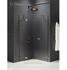 Душевое ограждение NEW TRENDY AVEXA COPPER BRUSHED L 90x90x200 медь