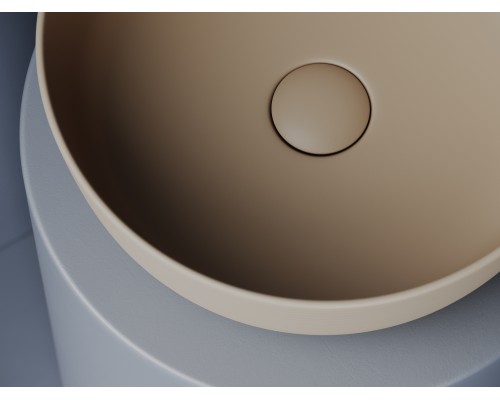Раковина накладная Ceramicanova 356x356x135, капучино матовый