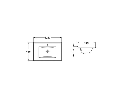 Раковина Vincea VBS-13120MB керамическая черный матовый