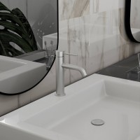 Смеситель для раковины Vincea City VBF-2C1BN однорычажный, сатин