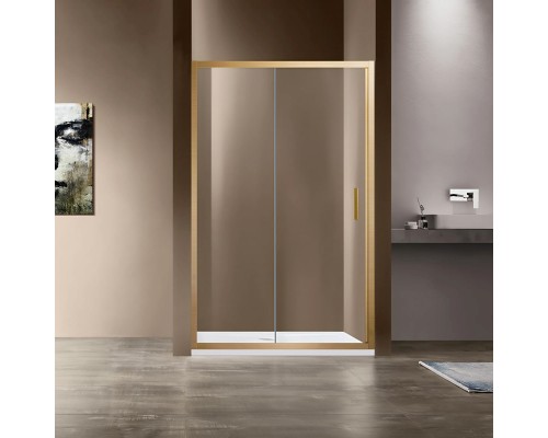 Душевая дверь Vincea Garda VDS-1G125CLG, 1250, брашированное золото, стекло прозрачное
