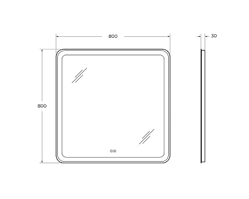 Зеркало Cezares Multicolore 80 CZR-SPC-MC-800-800-RGB-TCH с подсветкой с сенсорным выключателем и функцией памяти Зеркало Cezares Multicolore 80 CZR-SPC-MC-800-800-RGB-TCH с подсветкой с сенсорным выключателем и функцией памяти