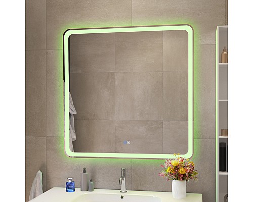 Зеркало Cezares Multicolore 80 CZR-SPC-MC-800-800-RGB-TCH с подсветкой с сенсорным выключателем и функцией памяти Зеркало Cezares Multicolore 80 CZR-SPC-MC-800-800-RGB-TCH с подсветкой с сенсорным выключателем и функцией памяти