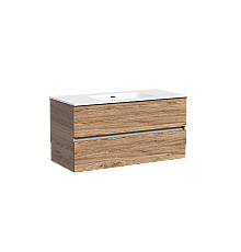 Тумба подвесная SANCOS Urban 990х450х550, c двумя ящиками, дуб чарльстон UR100ECH