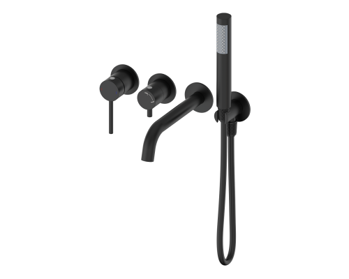 Смеситель для ванны встраиваемый Wonzon&Woghand STICK, Черный матовый WW-889017-MB