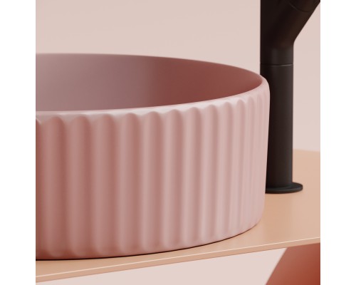 Раковина-чаша накладная Ceramicanova розовый матовый Element 360x360x115