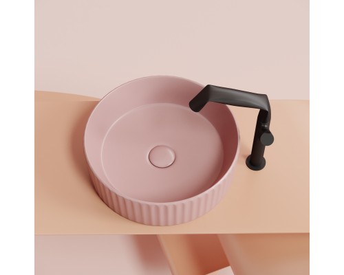 Раковина-чаша накладная Ceramicanova розовый матовый Element 360x360x115
