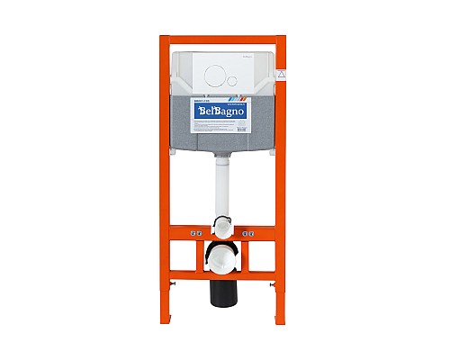 Инсталляция BelBagno BB001-120/BB014-SR-BIANCO с Белой клавишей смыва Инсталляция BelBagno BB001-120/BB014-SR-BIANCO с Белой клавишей смыва