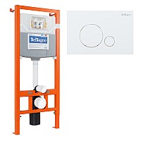 Инсталляция BelBagno BB001-120/BB014-SR-BIANCO с Белой клавишей смыва