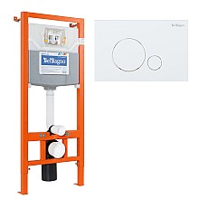 Инсталляция BelBagno BB001-120/BB014-SR-BIANCO с Белой клавишей смыва