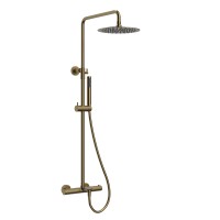 Душевая система с термостатом Raiber premium RPG-007 Graceful, матовое золото