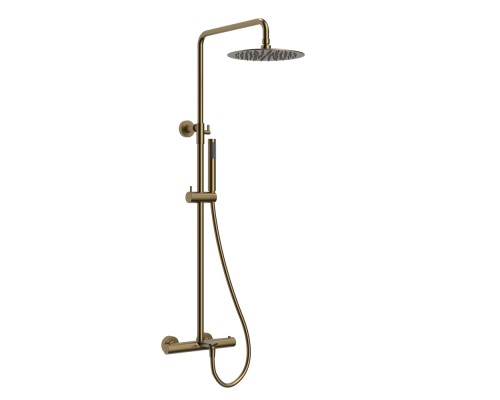 Душевая система с термостатом Raiber premium RPG-007 Graceful, матовое золото