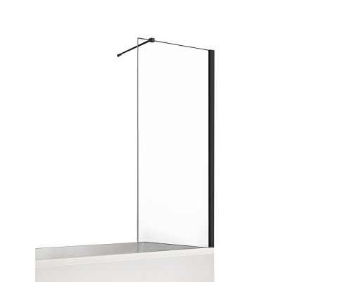 Шторка для ванны NEW TRENDY NEW SOLEO BLACK 80x140 черный
