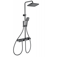 Душевая система с термостатом Wonzon&Woghand, Черный матовый