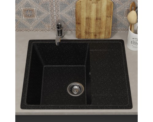 Кухонная мойка из искусственного камня Uperwood ECON UPD-201-004, черная матовая