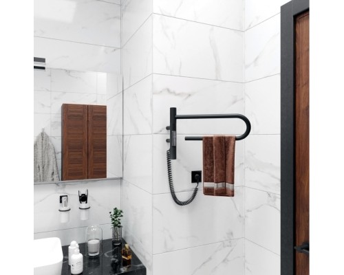 Полотенцесушитель электрический Vincea VTD-1P1BE 39x25 черный таймер