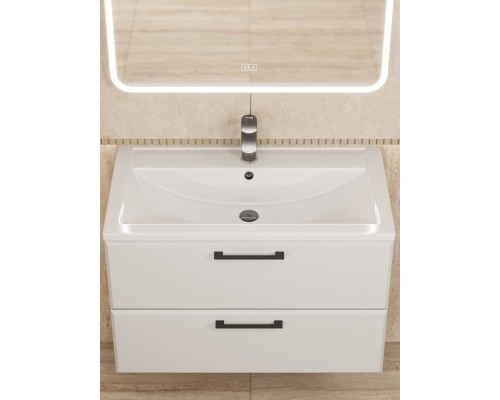 Тумба под раковину Uperwood Foster NEW 80 см, подвесная, белая