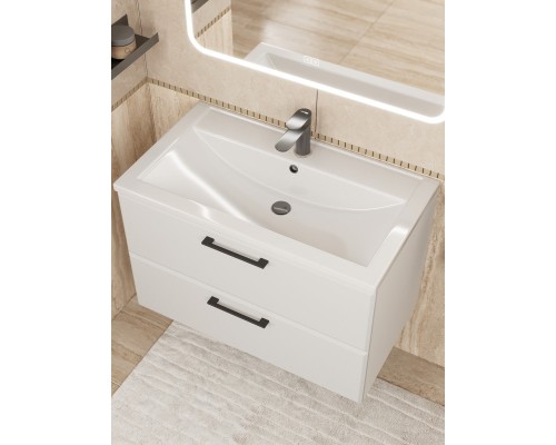 Тумба под раковину Uperwood Foster NEW 80 см, подвесная, белая