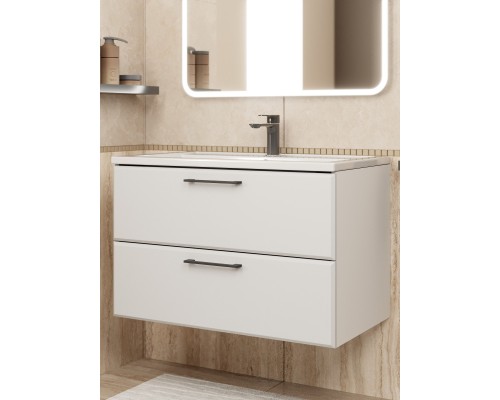 Тумба под раковину Uperwood Foster NEW 80 см, подвесная, белая