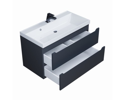 Тумба с раковиной Uperwood Tanos 90 см, черная