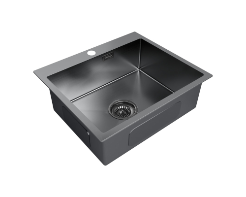Кухонная мойка Paulmark Brim 59 PM215951-GM Вороненая сталь