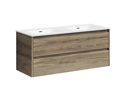 Тумба под раковину SANCOS Libra 1190х450х500 2CH, c двумя ящиками, дуб чарльстон