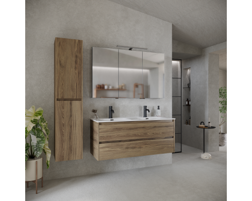 Тумба под раковину SANCOS Libra 1190х450х500 2CH, c двумя ящиками, дуб чарльстон