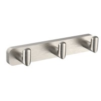 Вешалка с 3 крючками для ванной Wonzon&Woghand GRAFFITY, Брашированный никель WW-9335-BN