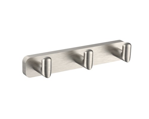 Вешалка с 3 крючками для ванной Wonzon&Woghand GRAFFITY, Брашированный никель WW-9335-BN