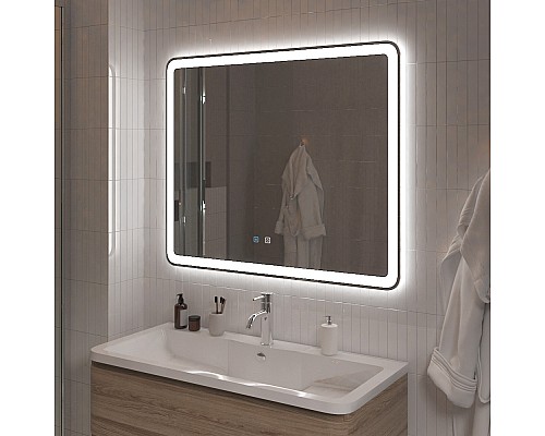 Зеркало BelBagno Marino 100 SPC-MAR-1000-800-LED-TCH-SND с подсветкой с голосовым управлением и подогревом Зеркало BelBagno Marino 100 SPC-MAR-1000-800-LED-TCH-SND с подсветкой с голосовым управлением и подогревом