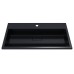 Раковина для ванной 80 см, Uperwood Barsa, черная глянцевая