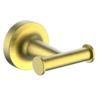 Двойной крючок для ванной Wonzon&Woghand SIMPLE, Брашированное золото WW-6525-BG
