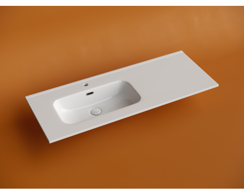 Раковина накладная мебельная Ceramicanova Элемент (Element) с отверстием под смеситель чаша слева 1210x465x180 мм цвет белый