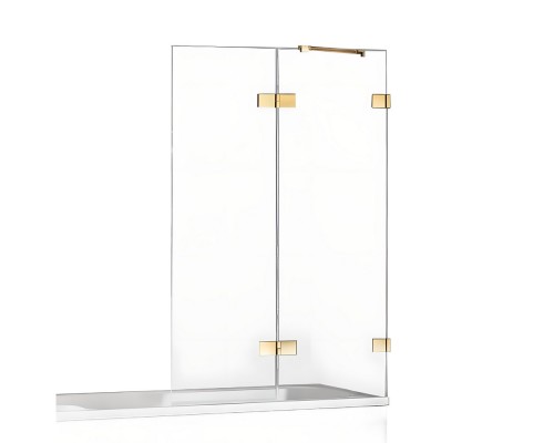 Шторка для ванны NEW TRENDY AVEXA GOLD SHINE 140x150 R золото