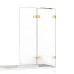 Шторка для ванны NEW TRENDY AVEXA GOLD SHINE 140x150 R золото