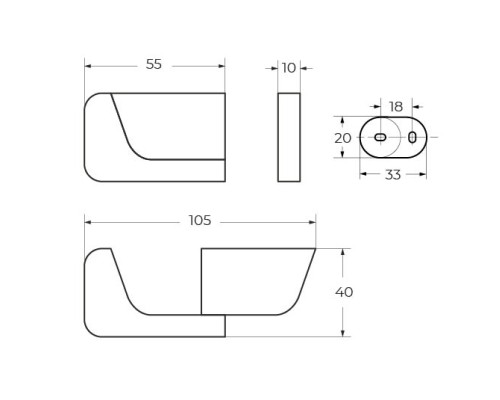Крючок поворотный подвесной ART&MAX AM-E-7086BL