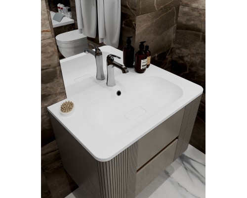 Раковина для ванной 80 см, Uperwood Fate, с декоративной накладкой для слива