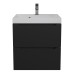 Тумба с раковиной Uperwood Tanos 50 см, черная