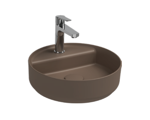 Раковина накладная ISVEA Infinity 42 круглая коричневый матовый 10NF65042SV-2H