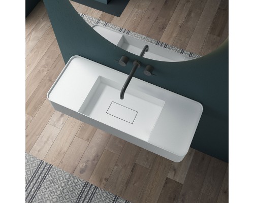 Раковина из искусственного камня Vincea VWB-6S380MW 1000x400x150 подвесная белый матовый