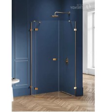 Душевое ограждение NEW TRENDY AVEXA GOLD BRUSHED L 100x80x200 золото