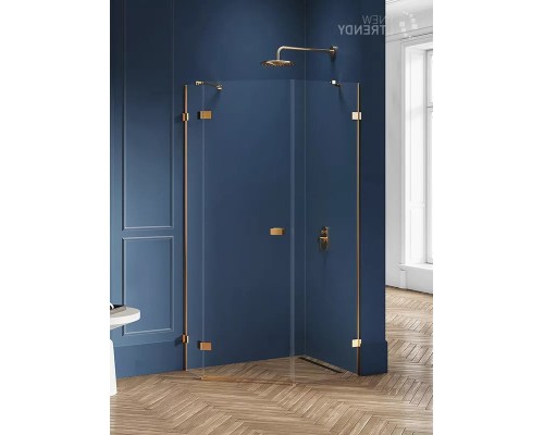 Душевое ограждение NEW TRENDY AVEXA GOLD BRUSHED L 100x80x200 золото