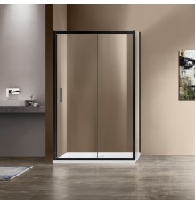 Душевой уголок Vincea Garda 1200x800 черный стекло прозрачное