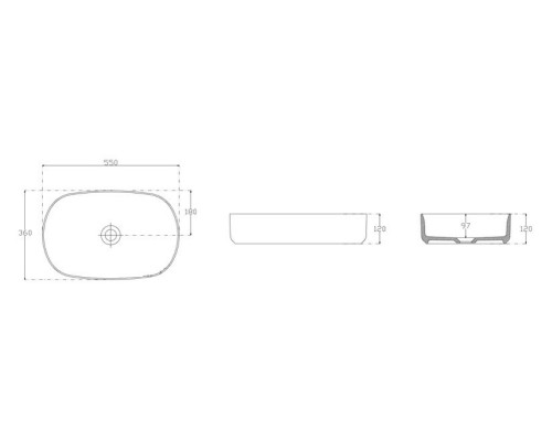 Раковина ISVEA Infinity накладная 550x360x120 мятно-зеленый матовый 10NF65055SV-2T