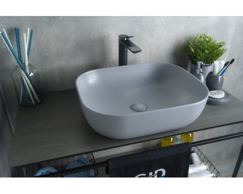 Серая матовая керамическая раковина Gid Gm1302